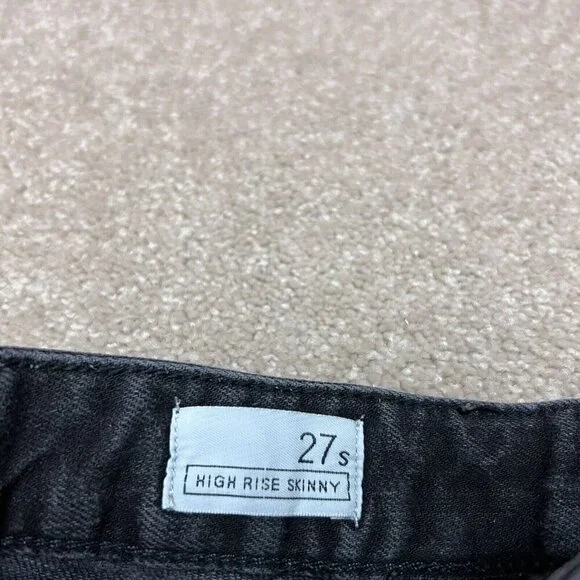 Gap High Rise Skinny Jeans Women’s Black Pockets Size 27 Short - Picture 11 of 13